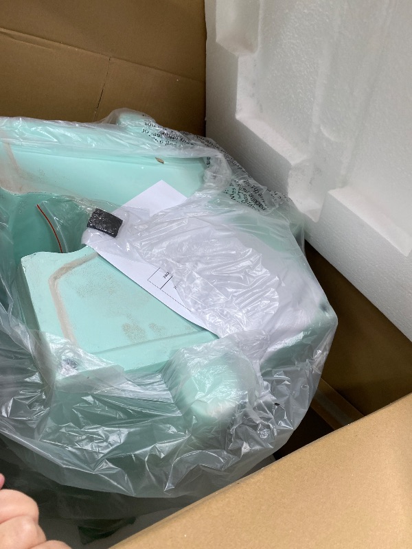 Photo 1 of ****** MISSING 1 BOX OF 3******Christopher Knight Home Daton 3 Piece Interlocking Outdoor Side Table Set, Modular Lightweight Concrete Coffee Table, Convertible MGO End Table for Indoor&Outdoor, Creative Set Up, Mint Green