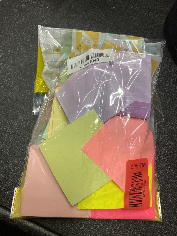 Photo 1 of (24 Pads) Sticky Notes 3x3 in Post, 12 Bright Colors Self-Stick Note Pads it, Strong Adhesive, Easy to Post for Home, Office, Notebook