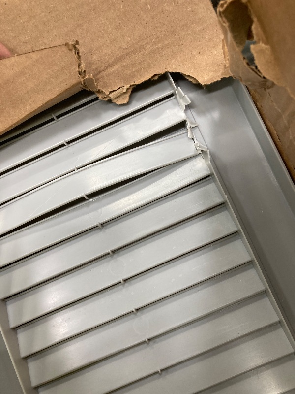 Photo 1 of ***DAMAGED -SELLING AS IS *** 12"W x 80"H Mid-America Vinyl, Standard Size Cathedral Top Center Mullion, Open Louver Shutter, w/Installation Shutter-Lok's & Matching Screws (Per Pair), 030 - Paintable