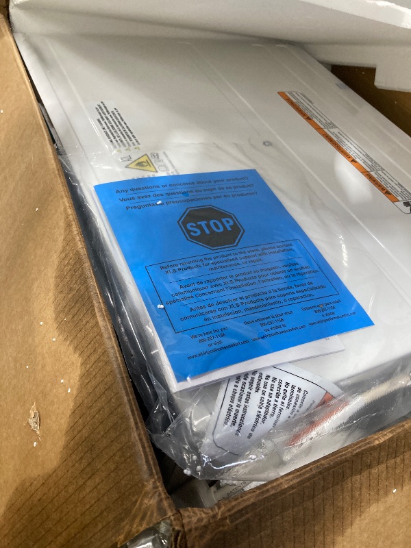 Photo 1 of ***DAMAGED-NON-FUNCTIONAL SELLING AS PARTS ONLY***------ Whirlpool 12,000 BTU 230V Through-the-Wall Air Conditioner and Dehumidifier with Remote Control, Wall AC Unit for Apartment, Living Room and Medium Rooms up to 550 Square Feet in White***DAMAGED-NON