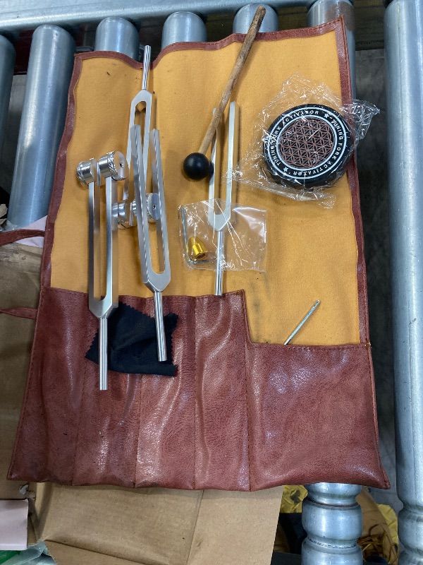 Photo 1 of ***SOME WATER DAMAGE***Tuning Forks for Healing Set – 128Hz, 136.1Hz, 256Hz, 384Hz Resonance Sound Healing Instruments, Harmony & Pure Frequency Sound Therapy, Chakra & Frequency Healing, Weighted Medical Grade Tool***SOME WATER DAMAGE***