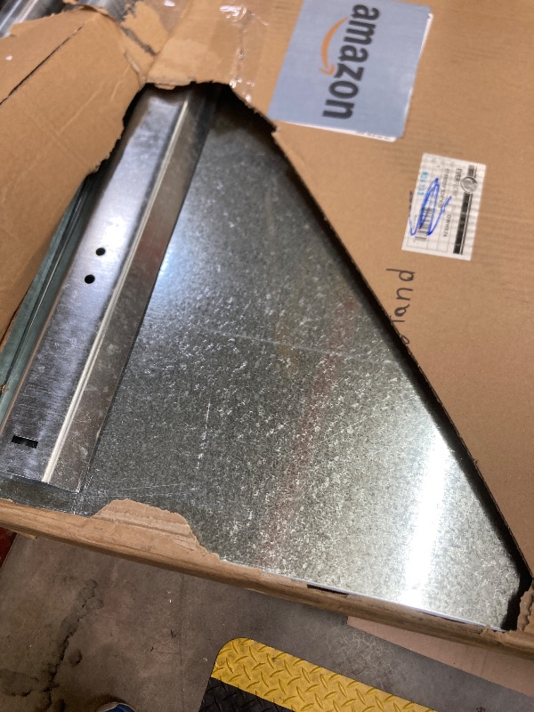 Photo 1 of ***MISSING PIECES -SELLING AS IS *** SUPPLYGIANT Water Heater Stand, Galvanized Steel, Chrome 24 in. x 24 in. x 18 in.