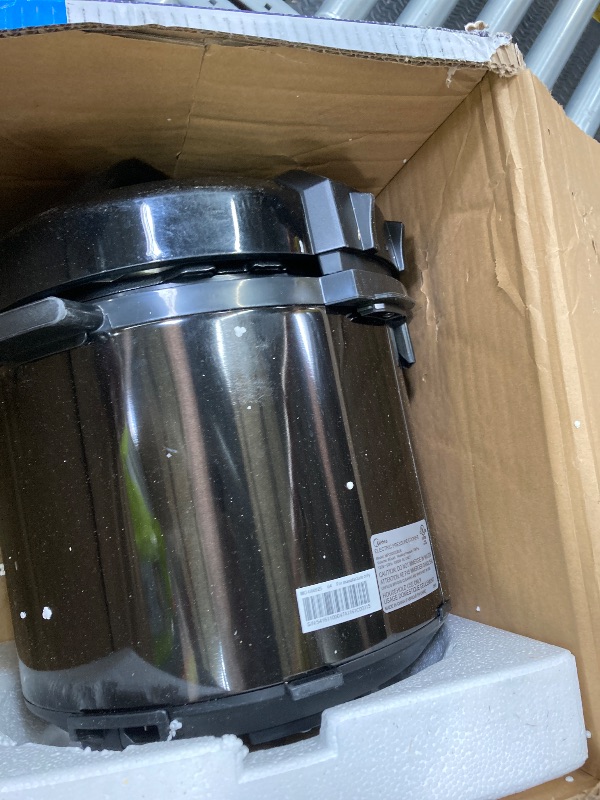 View 4 of ***LID IS CRACKED/PARTS ONLY****Midea 12-in-1 Electric Pressure Cooker, 6 Quarts, 12 Presets, Multi-Functional Programmable Slow Cooker, Rice Cooker, Steamer, Sauté Pan, Yogurt Maker, and More, Stainless Steel