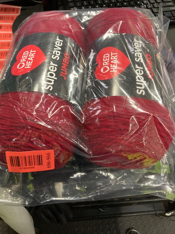 Photo 1 of 2 pack RED HEART RED HEART Super Saver Jumbo Yarn, Burgundy