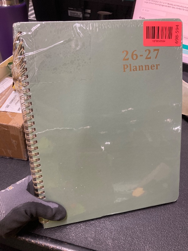 Photo 1 of *Minor damage* Planner 2026-2027, 8.5" x 11" Weekly and Monthly Academic Year Planner Calendar, July 2026 - June 2027, Hardcover Large School Planning Agenda With Tabs, Perfect for School & Office Supplies, A4, Green