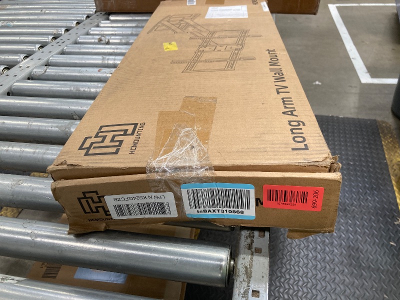 Photo 1 of *Box damaged* HCMOUNTING 43” Long Arm TV Wall Mount for Most 42-80 Inch TVs, Extra Long Extension Full Motion TV Bracket with Swivel &Tilt, Leveling, Holds up to 110 lbs, Max VESA 600x400mm, Fit 16”,18” Studs