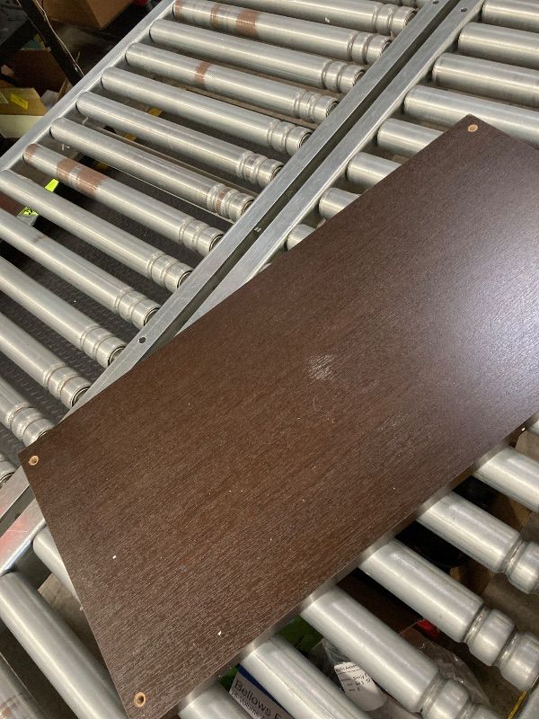 Photo 1 of ***DAMAGED -EDGE WOOD CHIPS, SCUFFS/SCRATCHES -SELLING AS IS *** Furinno CUBICLE Book Shelf, 4-Cube Bookshelf, Extra Thick Frame Reversible Bookcase with Open Back, 14.6" x 30" x 30", for Living Room, Bedroom, Home Office, Black Dark Oak