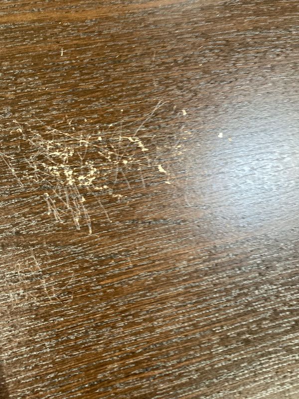 Photo 1 of ***DAMAGED -EDGE WOOD CHIPS, SCUFFS/SCRATCHES -SELLING AS IS *** Furinno CUBICLE Book Shelf, 4-Cube Bookshelf, Extra Thick Frame Reversible Bookcase with Open Back, 14.6" x 30" x 30", for Living Room, Bedroom, Home Office, Black Dark Oak
