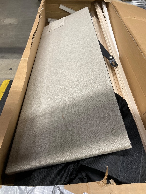 Photo 1 of **PARTIAL SET/PARTS ONLY****VASAGLE Lift Up Storage Bed Frame Queen Size, Hydraulic Platform Bed, with Upholstered Headboard, 1100 lb Weight Capacity, No Box Spring Needed, Easy Assembly, Modern, Cappuccino Beige URMB601W01V1