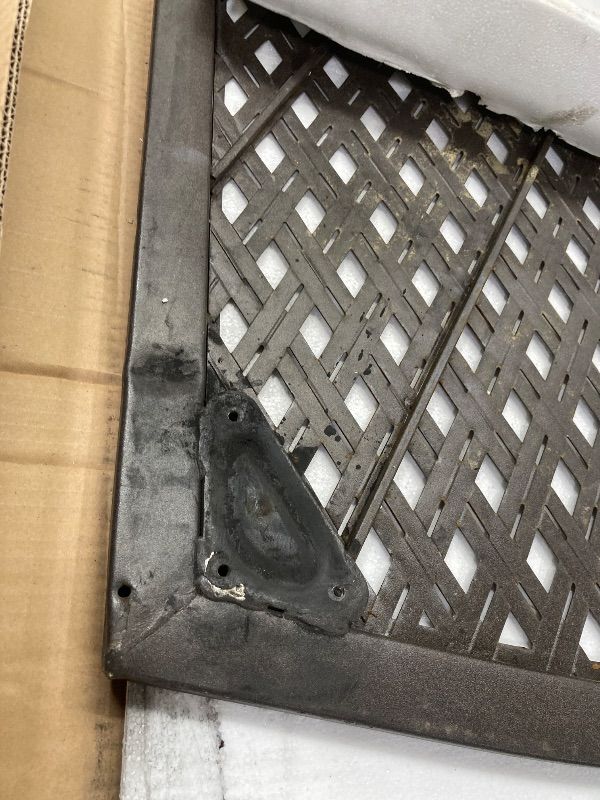 Photo 1 of ***MISSING PARTS****Outdoor Cast Aluminum Rectangular Dining Table with Umbrella Hole, Hammered Bronze for Outdoor, Backyard and Garden Lawn