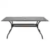 Photo 1 of ***MISSING PARTS****Outdoor Cast Aluminum Rectangular Dining Table with Umbrella Hole, Hammered Bronze for Outdoor, Backyard and Garden Lawn