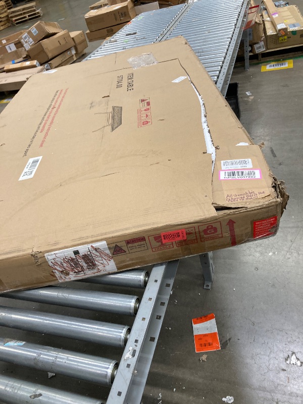Photo 1 of ***MISSING PARTS****Outdoor Cast Aluminum Rectangular Dining Table with Umbrella Hole, Hammered Bronze for Outdoor, Backyard and Garden Lawn