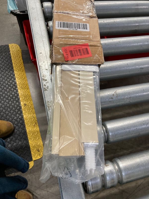 Photo 1 of ***Missing end piece***LazBlinds Cordless Cellular Shades, No Tools No Drill Blackout Honeycomb Shades Pleated Blinds for Windows, 35.5'' W x 48'' H, Soft Cream***Missing end piece***