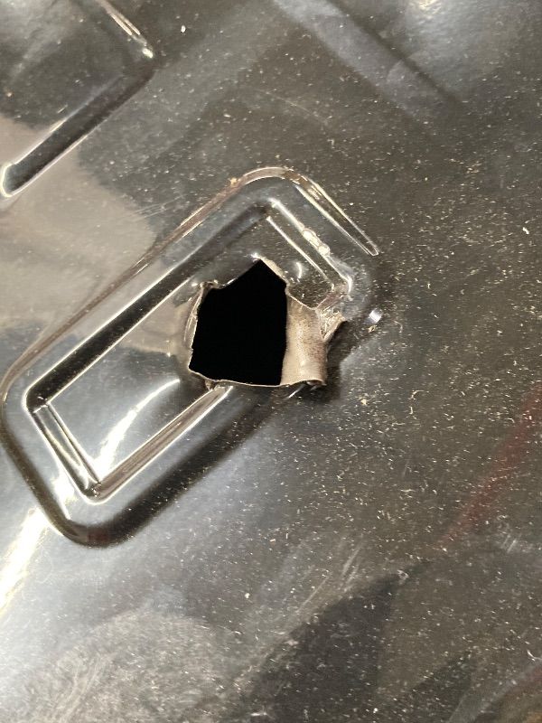 Photo 1 of ***DAMAGED -DENTED -SELLING AS PARTS ONLY*** GE 30" Over-the-Range Microwave, 1.6 Cu. Ft., 1000 Watts, 300 CFM Hood Vent, LED Lighting, Auto Defrost, Easy Mount Install, Stainless Steel, JVM3160RFSS
