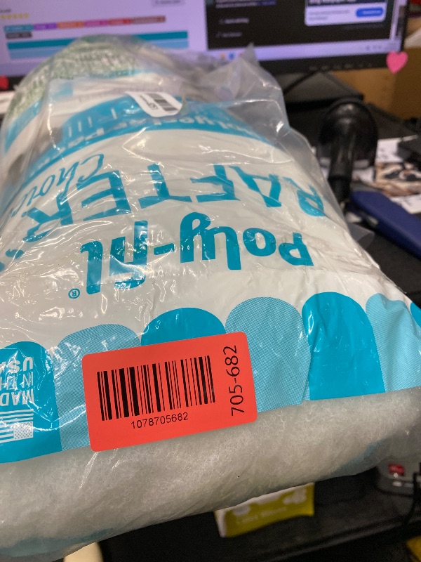 Photo 1 of ***USED***BPoly-fil Fairfield CCDF10 Crafter's Choice Dry Packing Fiber Fill 10 Ounce Bag, Blue/Orange