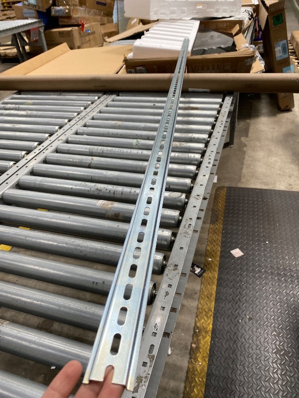 Photo 1 of 1 Pieces DIN Rail Slotted Steel 7.5MM DEEP , 2M LONG 

