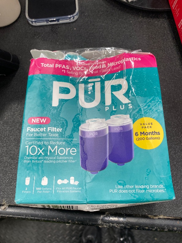Photo 1 of ***ONLY 1 FACTORY SEALED FILTER INCLUDED***PUR PLUS Faucet Mount Replacement Water Filter 2-Pack, Genuine PUR Filter, 3-in-1 Powerful, Natural Mineral Filtration, Lead Removal, 6-Month Value, Blue (RF99992)***ONLY 1 FACTORY SEALED FILTER INCLUDED***