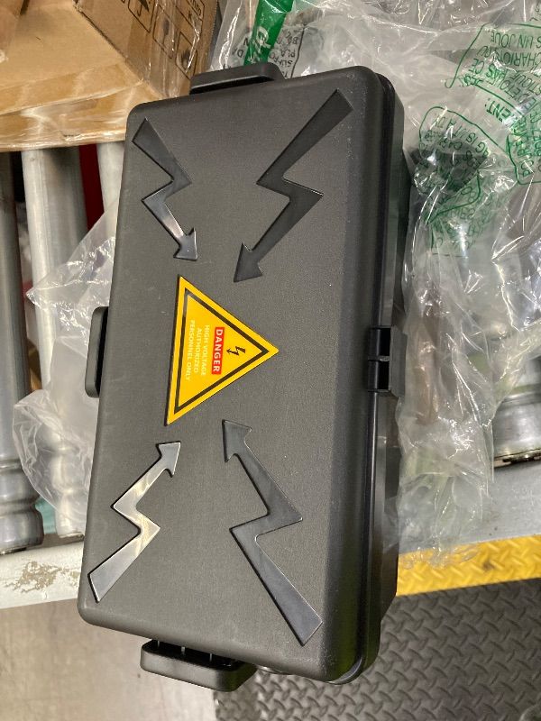 Photo 1 of ***1 CLOSURE CLIP IS BROKEN OFF***Hrensaw Medium Outdoor Electrical Box(10.6x5.5x4.5inch),Weatherproof Connection Box w/6 Cable Entry,IP54 Waterproof Extension Cord Cover Protect Power Strip,Timer,Plug,Holiday Lights,Black***1 CLOSURE CLIP IS BROKEN OFF**