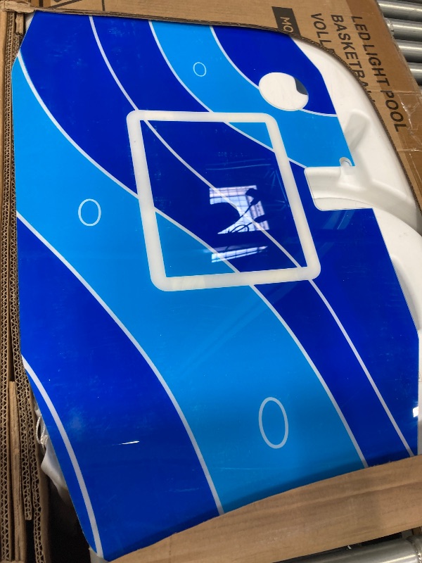 Photo 1 of ***PARTS ONLY***Jocoevol 2-in-1 LED Pool Basketball Hoop Poolside & LED Pool Volleyball Net Set Swimming Pool Basketball Goal Outdoor for Kids Teens Adults Light Up Pool Toys Pool Games for Inground Pools - Y-JOC-J-0853