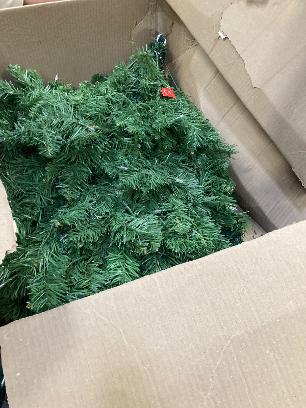 Photo 1 of **NOT IN ORIGINAL BOX***7.5 Ft Pre- Christmas Tree Spruce with Remote Control, 350 Warm White Multi-Color Changing LED Lights, Artificial Hinged/Feel Real/Realistic for Home, Holiday Decoration Dual Color LED