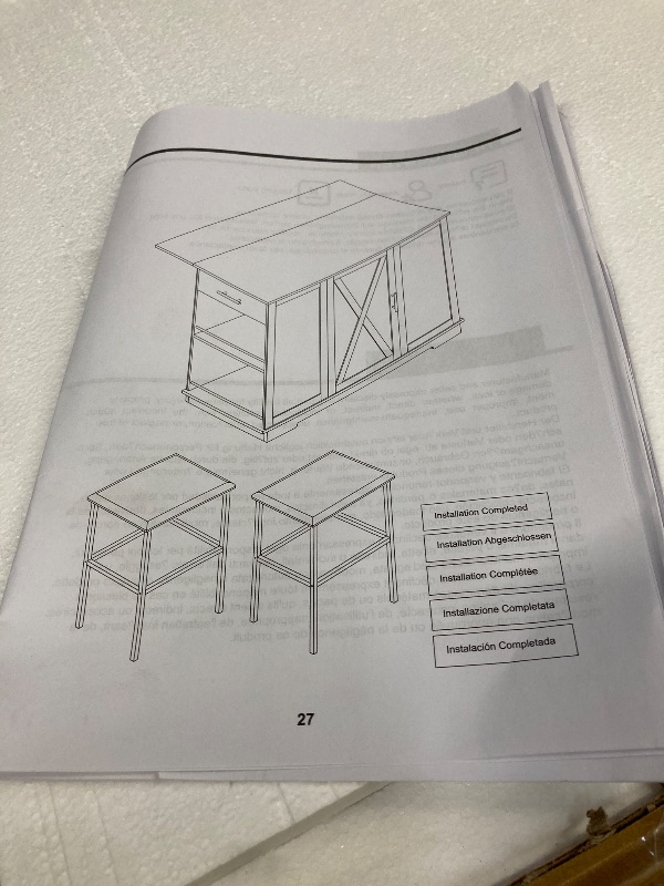 Photo 1 of **Missing Box 1, See the photo** VASAGLE Buffet Cabinet, Coffee Bar Storage Cabinet, Sideboard