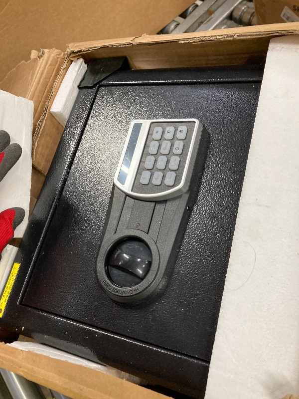 Photo 1 of 1.6 Cubic Feet Home Safe Box, Fireproof Waterproof Storage Bag Included, Anti-Theft Digital Keypad Security Safe with Smart Tamper Alert, Spare Keys, Removable Shelf & LED Light for Documents Jewelry
***No keys***