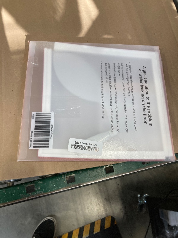 Photo 1 of Spidfee Shower Splash Guard Kit, Large Splash Guards for Bathtub Waterproof Self-Adhesive Shower Corner Guards to Keep Water in Shower or Bath, Pack of 2 (9.25 x 9.25 inches)