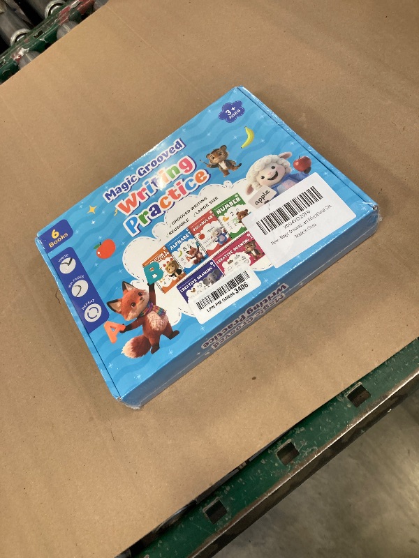 Photo 1 of Magic Grooved Writing Practice Books, Reusable 3D Grooved Handwriting Practice for Kids Ages 3-5, Disappearing Ink Pens & Grips, Perfect Educational Gift
