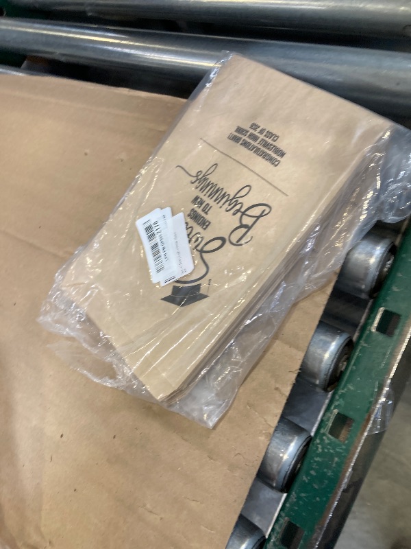 Photo 1 of A1 Bakery Supplies Flat Merchandise Bags 100 Pack - 6 x 9 inches Brown Solid Kraft Paper Bags - Wedding, Birthday, Baby Shower - Made in USA