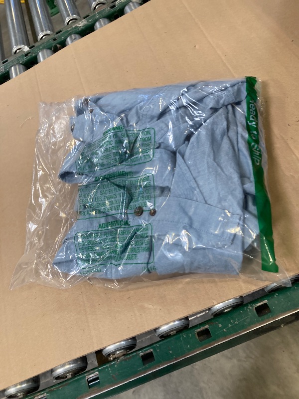 View 2 of Carhartt Men's Fort Loose SS Shirt, Blue Chambray, 4X-Large