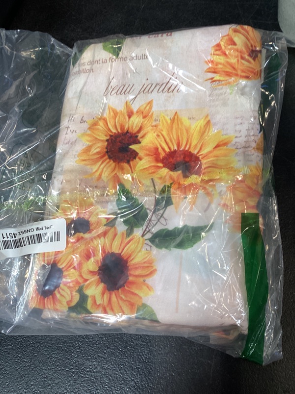 Photo 1 of Joyfol Day Sunflower Tablecloth,Orange Floral Table Cloth for Rectangle Tables,Waterproof Resistant Durable Flower Table Cover for Kitchen Dining Room(54 X 78 INCH)