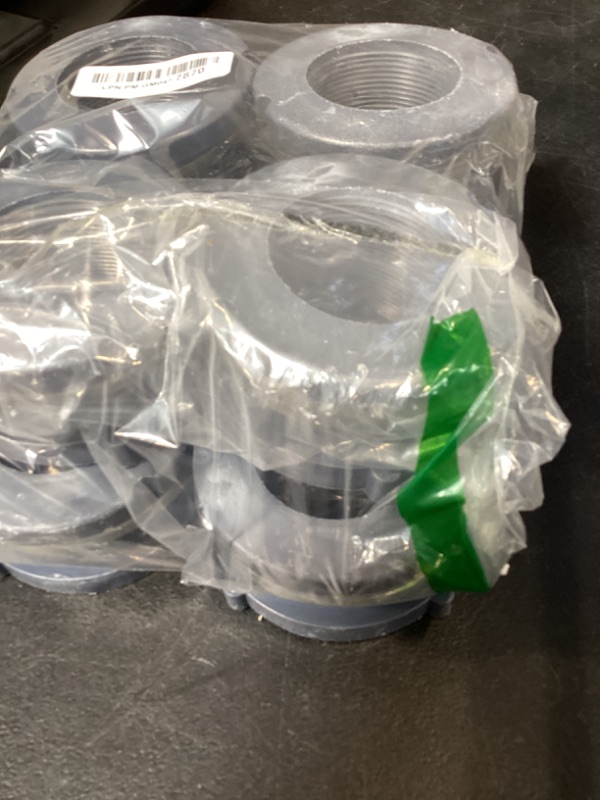 Photo 1 of 8PCS Bulkhead Fitting 2 inch Double Threaded Bulkhead Water Tank Connector PVC Bulkheads Fitting Threaded Thru-Bulk Pipe Fittings for Rain Barrels, Aquariums, Ponds, Water Tanks