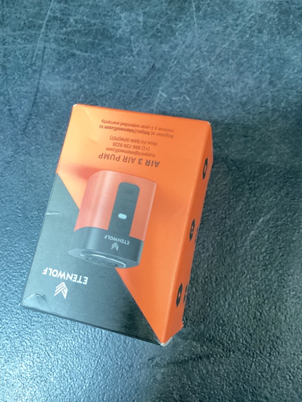 Photo 1 of ETENWOLF AIR 3 Air Pump for Inflatables with 2600 mAh Battery & Camping Light, Ultra-Fast and Mini Electric Air Pump, Inflate Deflate for Air Mattress, Pool Floats, Vacuum Storage Bags, Vivid Orange