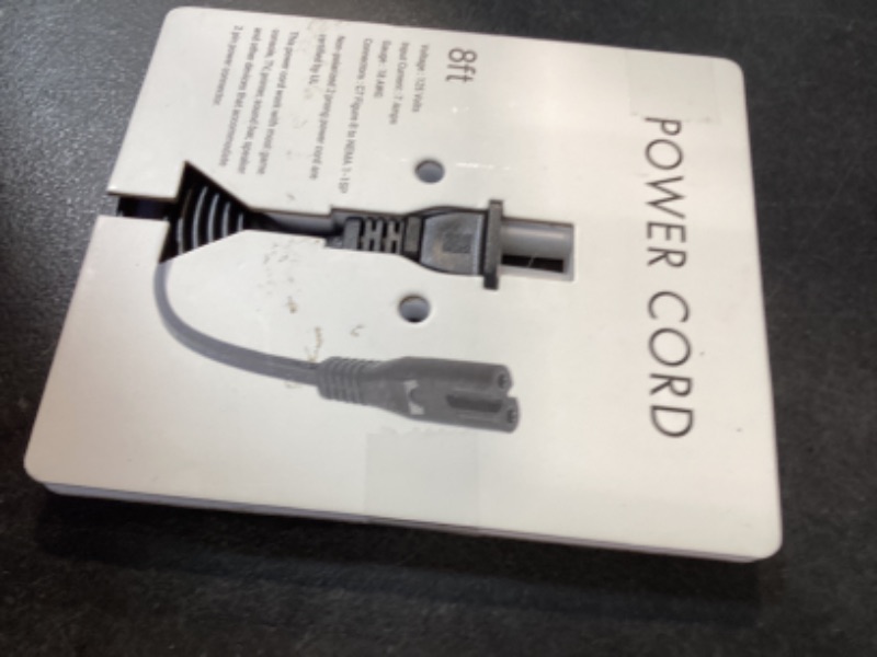 View 2 of 8FT Power Cord Compatible with Apple TV 1st, 2nd, 3rd, 4th, 5th, TV Replacement Power Cable