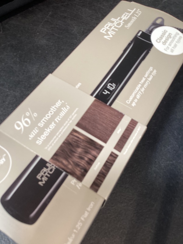 Photo 1 of Paul Mitchell Smooth+ Ceramic Flat Iron, Adjustable Heat Settings, for Smoothing + Straightening, 1.25"