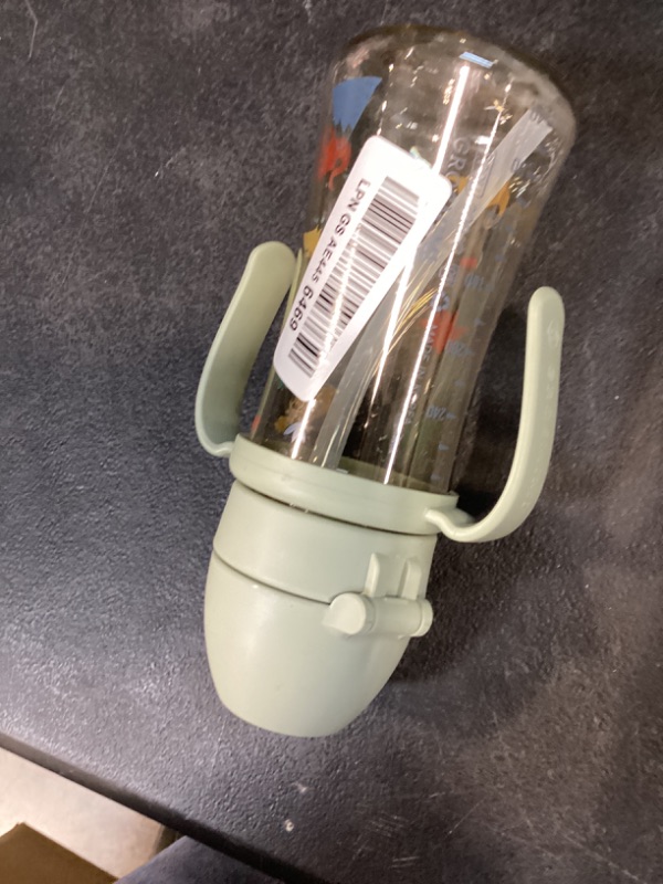 Photo 1 of GROSMIMI Flip Top Spill Proof Sippy Cup, PPSU, BPA Free, 10 oz, Stage 2 Straw for Toddlers (Dinosaur)