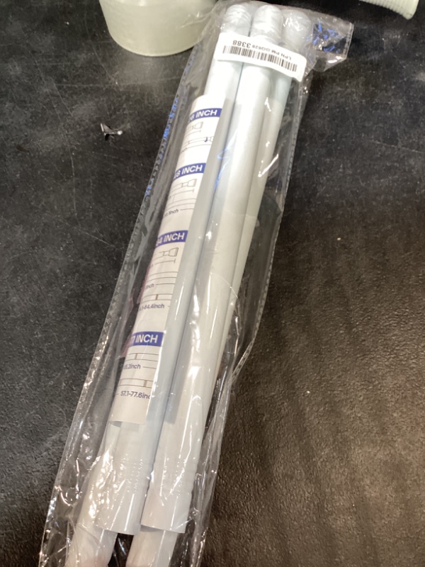 Photo 1 of MEXAU Shower Curtain Rod 45-77 Inch White Shower Rod 7/8" Tension Curtain Rod Adjustable Curtain Rods No Drilling Shower Tension Rod Shower Curtain Tension Rod for Bathroom Windows Doorways