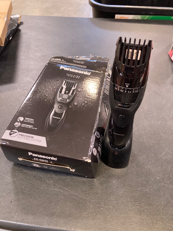 Photo 1 of Panasonic Cordless Beard Trimmer for Men with Precision Dial, 19 Adjustable Length Settings, Rechargeable Battery, Washable, Birthday Gifts for Men, ER-GB42-K (Black)