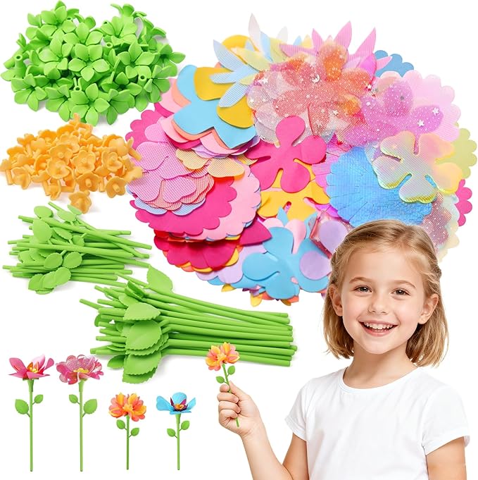 Photo 1 of Kufanda DIY Fabric Flower Bouquets Toys Accessories Can Make 36 Flowers, DIY Arts & Crafts Toy Parts