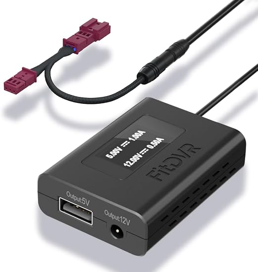 Photo 1 of Power Adapter (3-Pin) for Dash Cam, Radar, Dashcam Charger Cable for BMW and MINI, Connects to Rain Sensor, LED Display USB Power Source, Easy to Install, 5V 12V Output, D3-024
