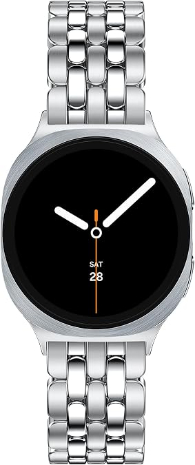 Photo 1 of TOYOUTHS Designer Vintage Luxury Bracelet for Samsung Galaxy Watch 8 40mm 44mm/Watch 8 Classic 46mm Bands Women, No Gap One Click Stainless Steel Dressy Elegant Noble Metal Strap