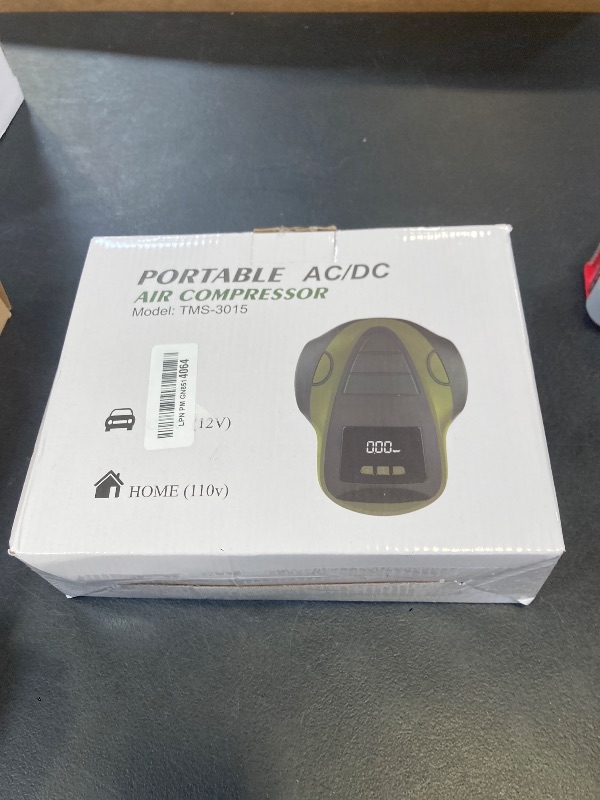 Photo 1 of TEROMAS Tire Inflator Portable Air Compressor, Air Pump DC/AC for Car Tires 12V DC and Other Inflatables at Home 110V AC, Digital Electric Tire Pump with Pressure Gauge(Green)