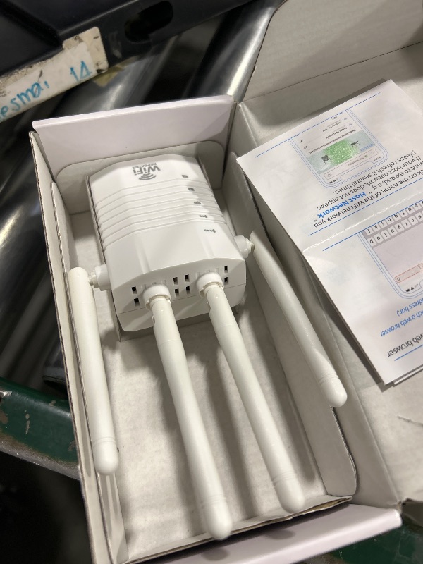 Photo 1 of Whole Home WiFi Extender with 4 Rotatable Antennas & Ethernet Port, Dual Band 5GHz/2.4GHz WiFi Extender Signal Booster, WiFi Booster for 105 Devices