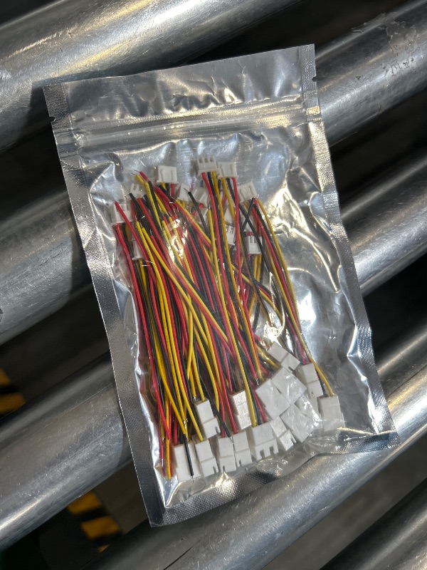 Photo 1 of Cermant 40pcs (20Pairs) JST XH 2.54mm 3Pin Mini Micro Male and Female Connection Cable Plug with Terminal Connector Wire Cable 100mm 26AWG