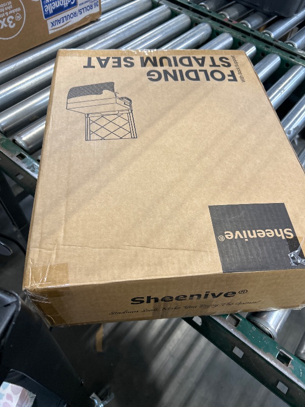 Photo 1 of Sheenive Stadium Seats for Bleachers with Back Support, Bleacher Seats with Backs and Cushion Wide, Padded Portable Folding Comfort Stadium Chair with Shoulder Strap for Football Baseball Games