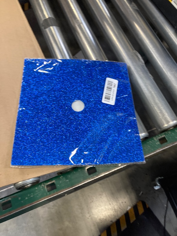 Photo 1 of Glitter Heavyweight Premium Construction Paper for Grad Caps, 5 Sheets, DIY Grad Cap Decorations (Blue)