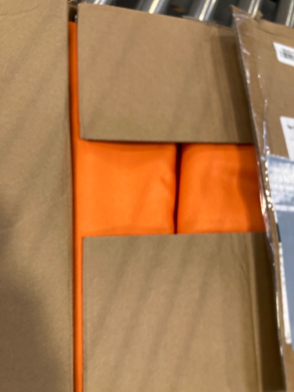 Photo 1 of RichSets Patio Curtains Outdoor Waterproof - 6 Panels Privacy Weatherproof Outside Curtains with Grommets for Pergola, Gazebo, Porch, Cabana, Balcony, 54 x 95 Inch, Mecca Orange