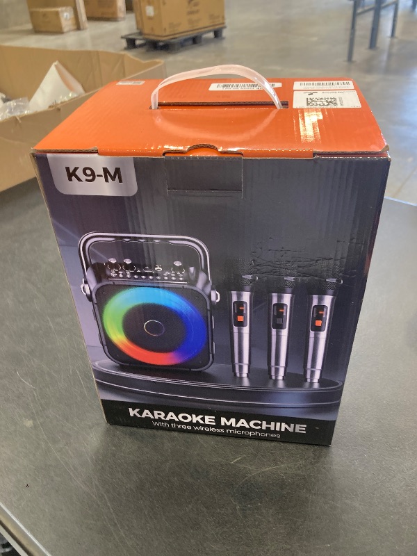 Photo 1 of Karaoke Machine, Portable Bluetooth Speaker with 3 Wireless Microphones for Adults & Kids with Lights, Karaoke Microphone with PA System Supports USB/TF/FM/AUX for Home Party Home System Packages