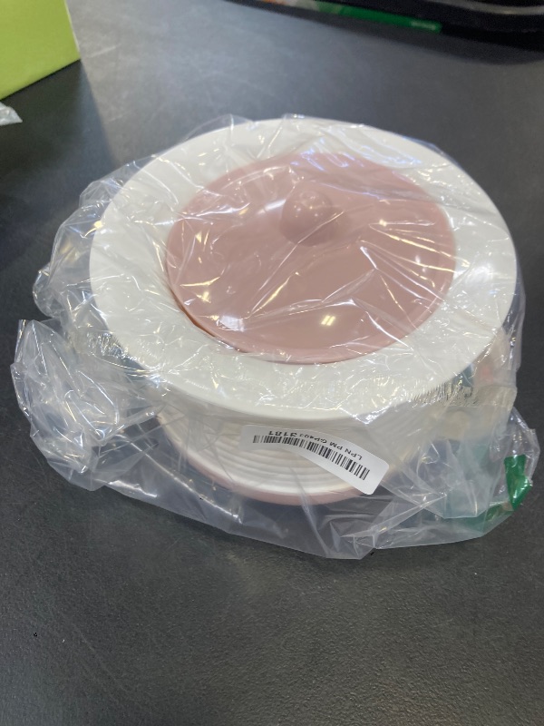 Photo 1 of minkissy Portable Spittoon with Lid Small Covered Chamber Pot 8.27X7.28X5.51 Inch for Elderly Kids Home Hospital Use Easy to Clean Durable Plastic Urinal