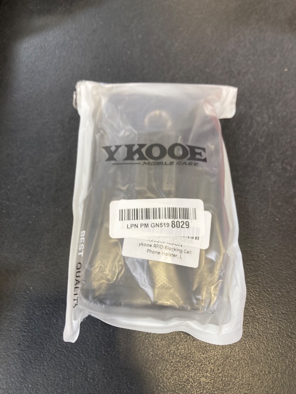 Photo 1 of ykooe Cell Phone Holster Compatible with iPhone 17 16 15 14 13 12 & Pro Models- Belt Clip and Card Holder, Black, L
